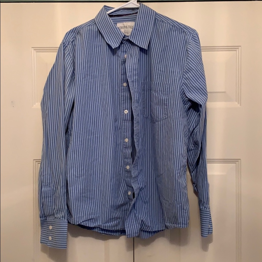 Blue button down shirt